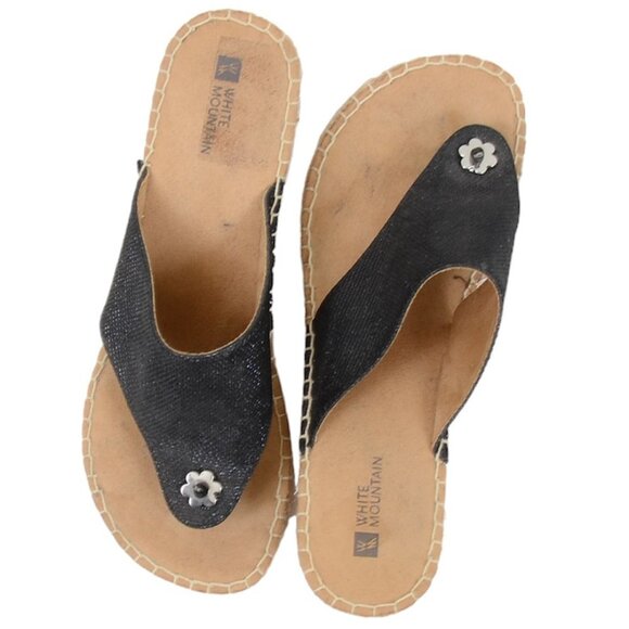 White Mountain Beachball Espadrille Wedge Sandal Size 10 - Picture 1 of 9